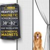 Magnetic Screen Door Strong Fiberglass Model – Fine Weave See-Through Mesh. 52 Magnets. 2 Easy Install Kits for 2-Season Use. Pet Scratch Resistant & Bug Proof (Black. 97 x 208 cm)