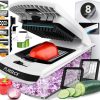 Vegetable Chopper & Mandoline Slicer with Container - Veggie Onion Salad Food Cutter Dicer - Julienne & Wavy Slicer - Grater Zester - Kitchen Tools Gadgets - Home Essentials (8-in-1 PRO White)